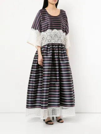 striped lace dress展示图