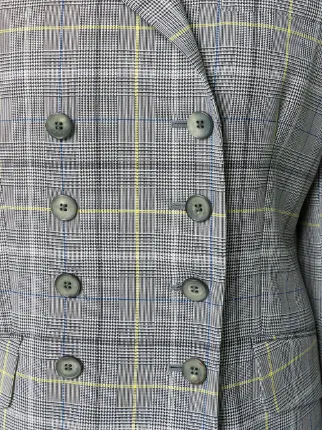 double-breasted check jacket展示图