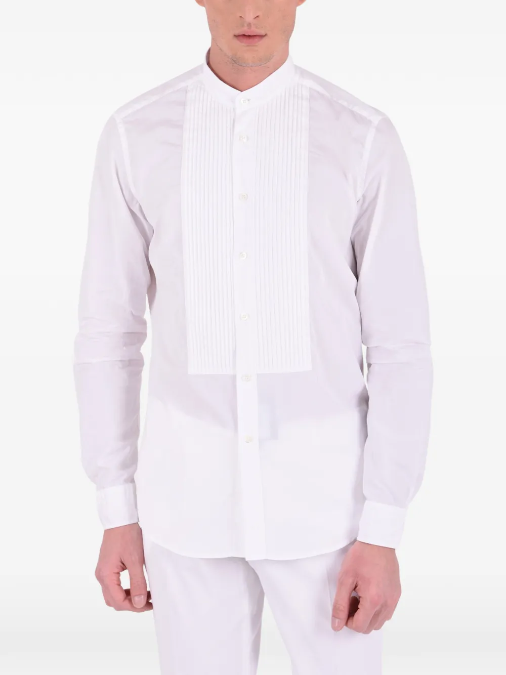 Dell'oglio pleated bib shirt | White | Image 1