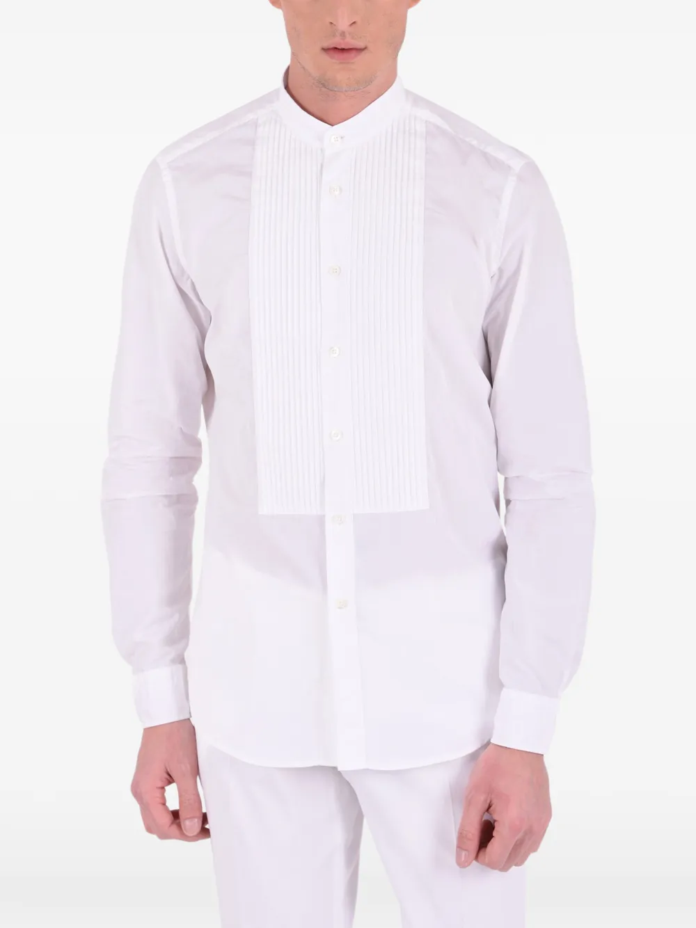 Dell'oglio pleated bib shirt | White | Image 1