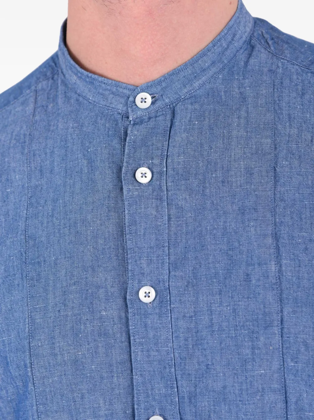 Dell'oglio overhemd met ronde hals Blauw