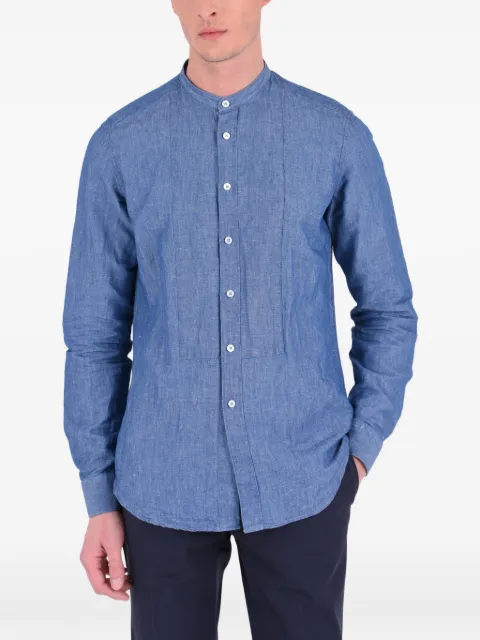 Dell'oglio round neck button shirt