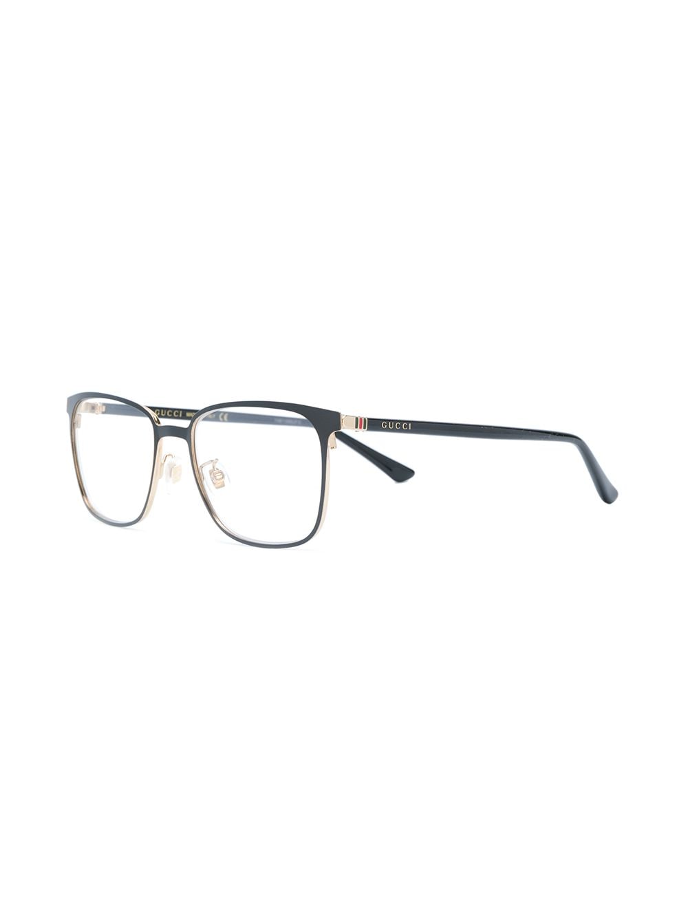 Gucci Eyewear square frame glasses - Zwart