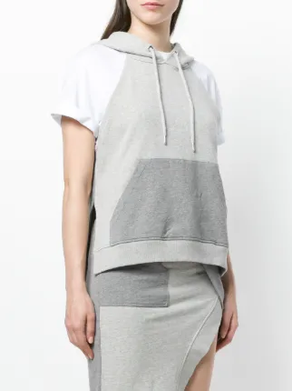 text print sleeveless hoodie展示图