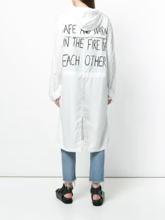 text print hooded coat展示图