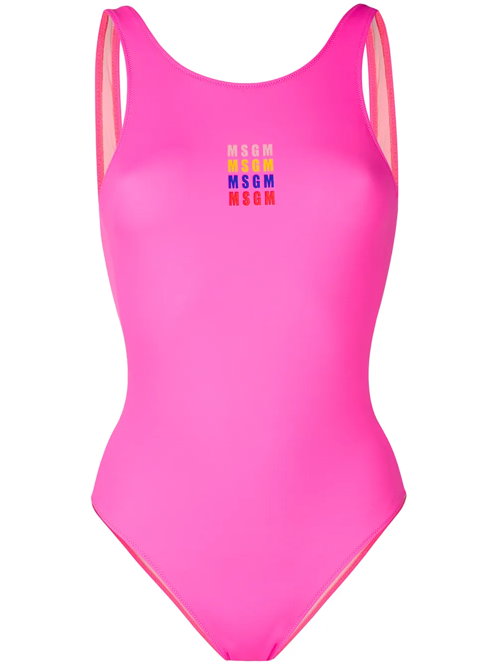 

MSGM plunge back swimsuit - Pink