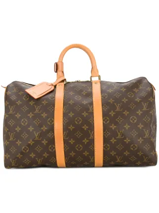 Louis Vuitton Vintage Keepall 45 Luggage Bag Farfetch Louis Vuitton Vintage Keepall 45 Luggage Bag