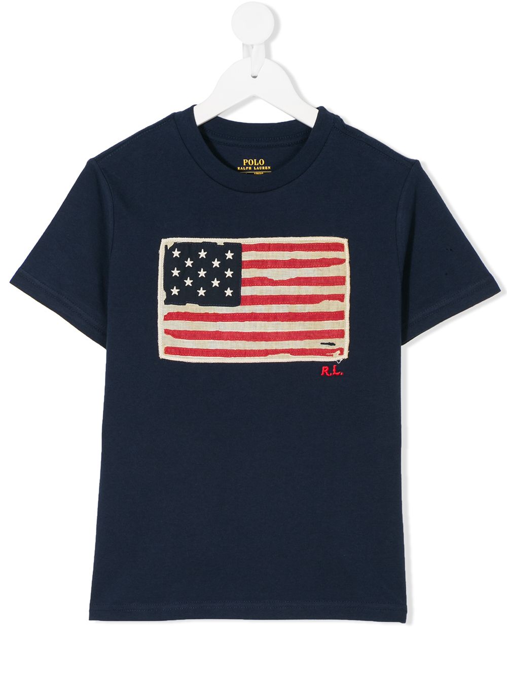 RALPH LAUREN AMERICAN FLAG PATCH T-SHIRT