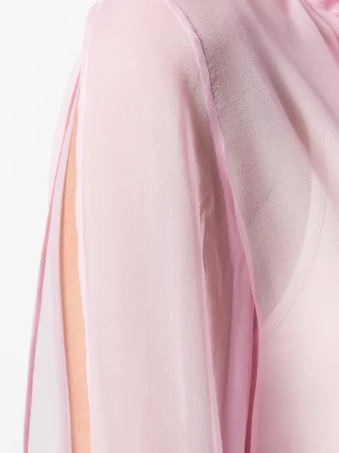 Buy Zalora Basics Frill Sleeve Pussy Bow Top Online