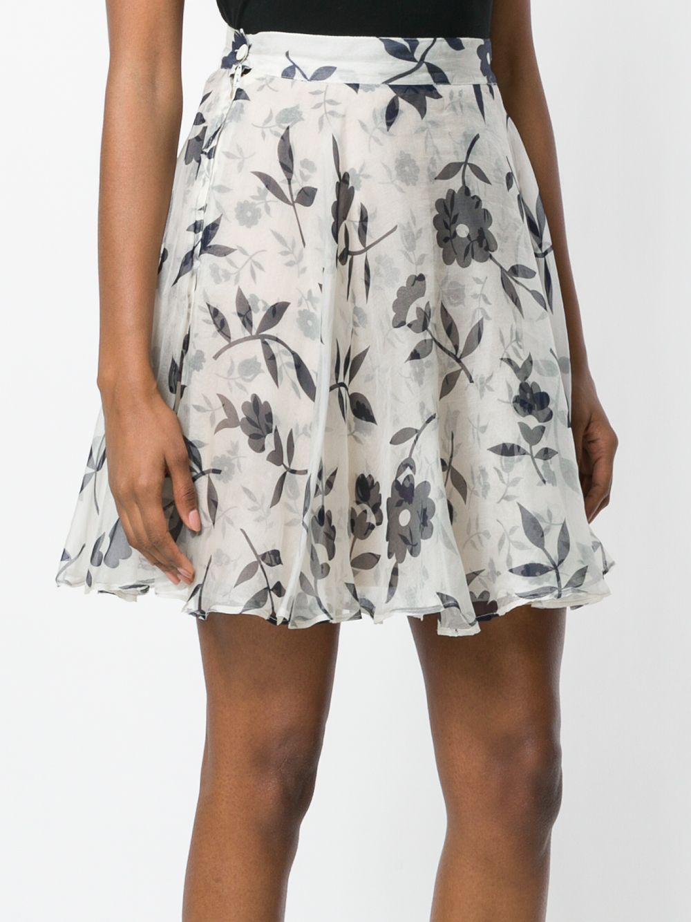 фото Versace Pre-Owned расклешенная юбка с цветочным принтом