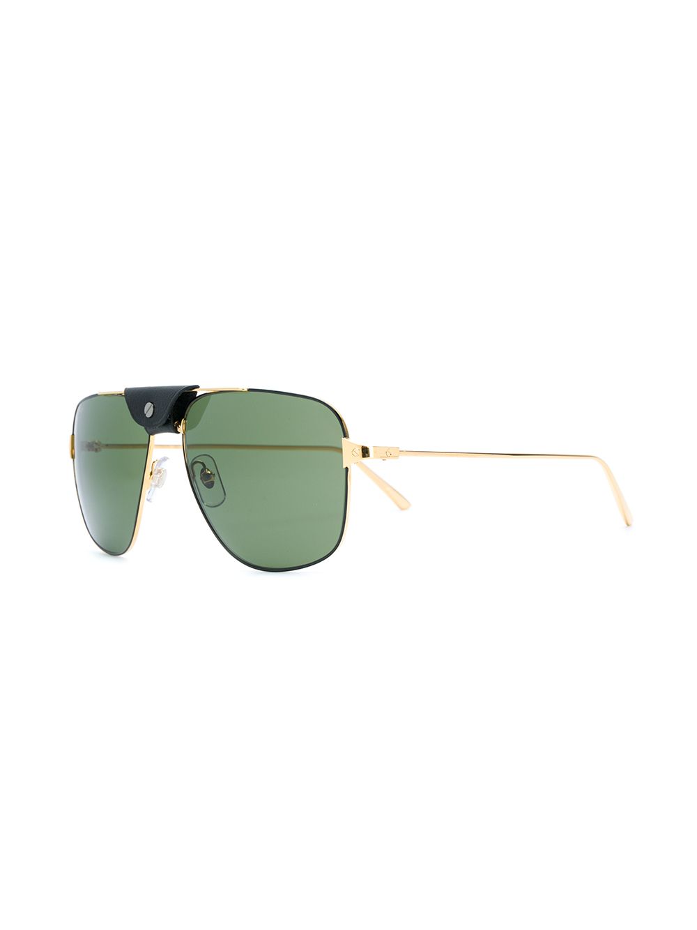 Shop Cartier Santos De  Sunglasses In Metallic