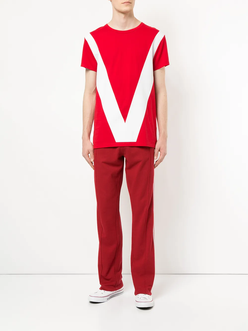  Ports V Jogginghose Mit Slogan   Rot 