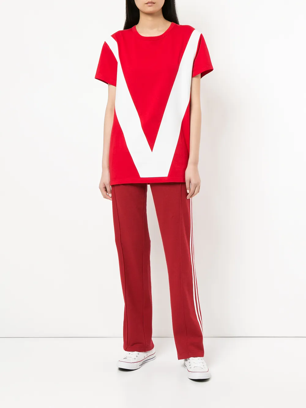  Ports V Jogginghose Mit Slogan   Rot 