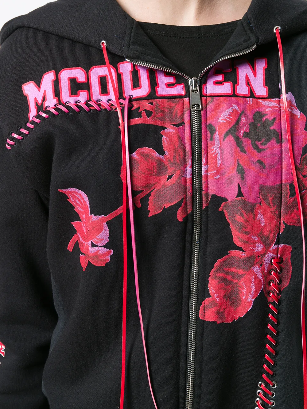 Alexander McQueen sweater met geprint logo Zwart