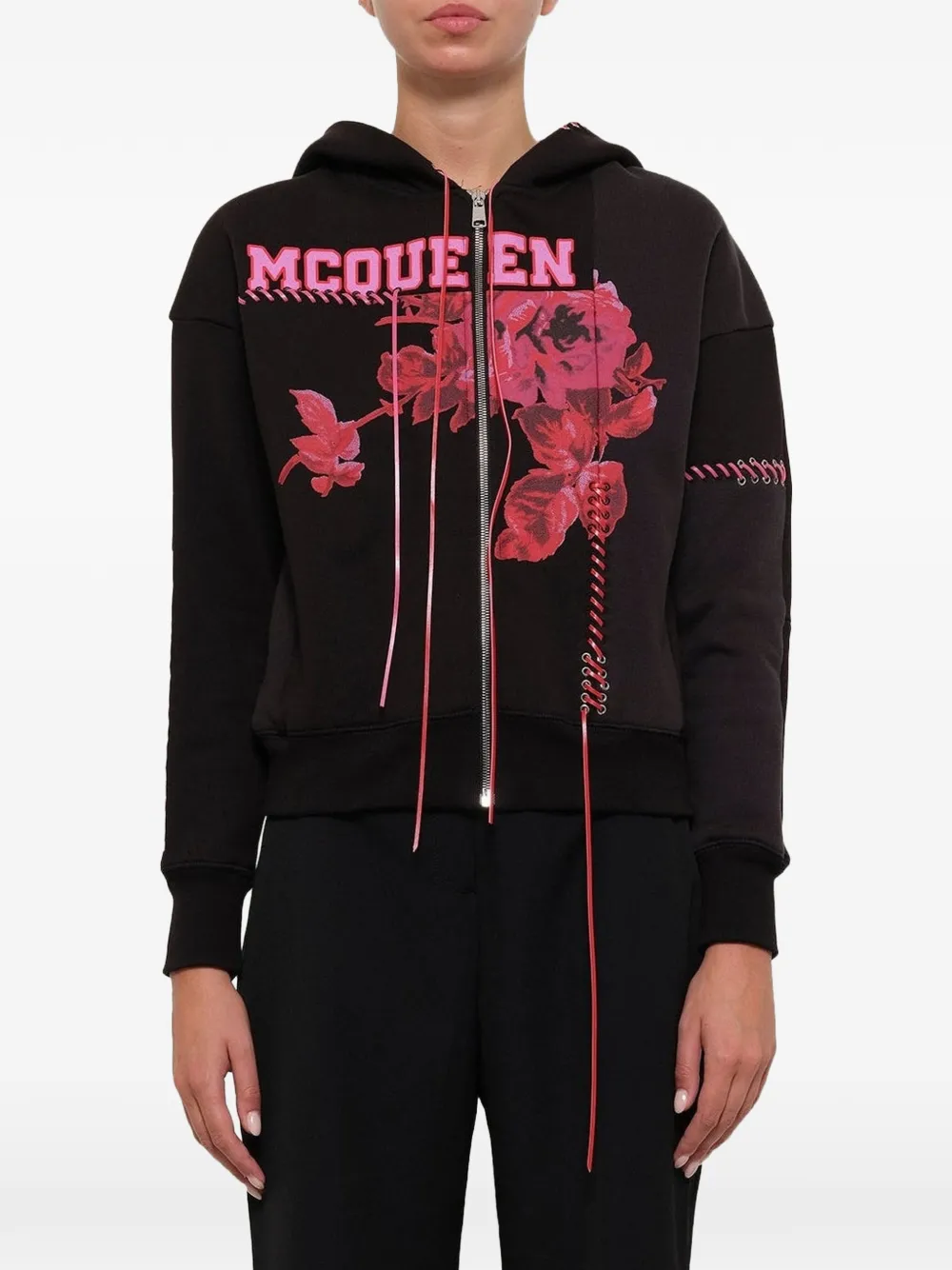 Alexander McQueen Sweatshirt mit Logo-Print - Schwarz