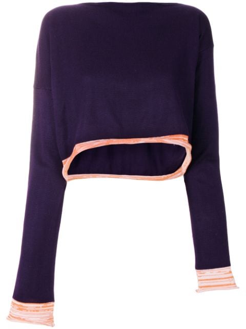 Comme Des Garçons Pre-Owned 1991 asymmetric knitted blouse