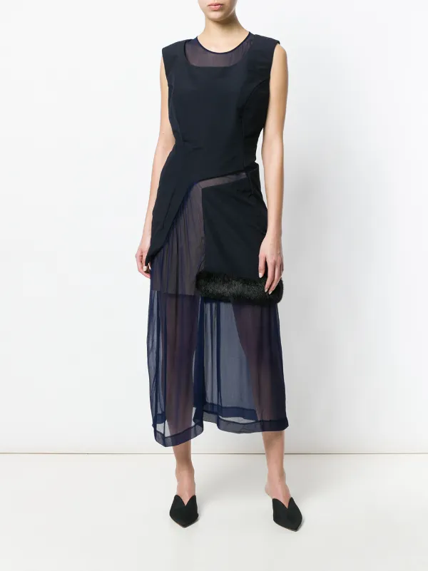 Comme Des Garçons Pre-Owned 1997 Layered Sheer Dress | Blue | FARFETCH