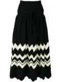 Comme Des Garçons Pre-Owned 1989 zig-zag knitted skirt - Black