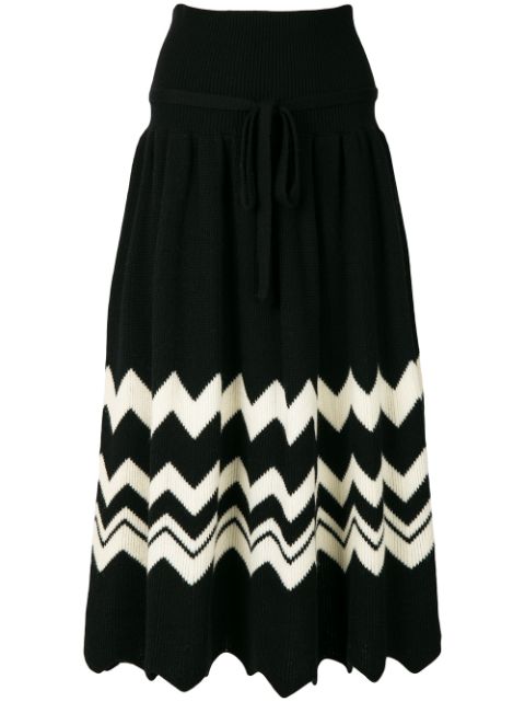 Comme Des Garcons 1989 zig-zag knitted skirt Women