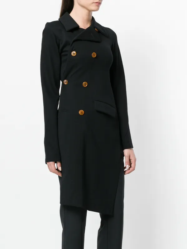 Comme Des Garçons Pre-Owned Twisted Double Breasted Jacket | Black