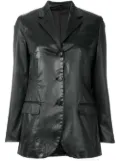 Helmut Lang Pre-Owned notched lapel buttoned jacket - Black