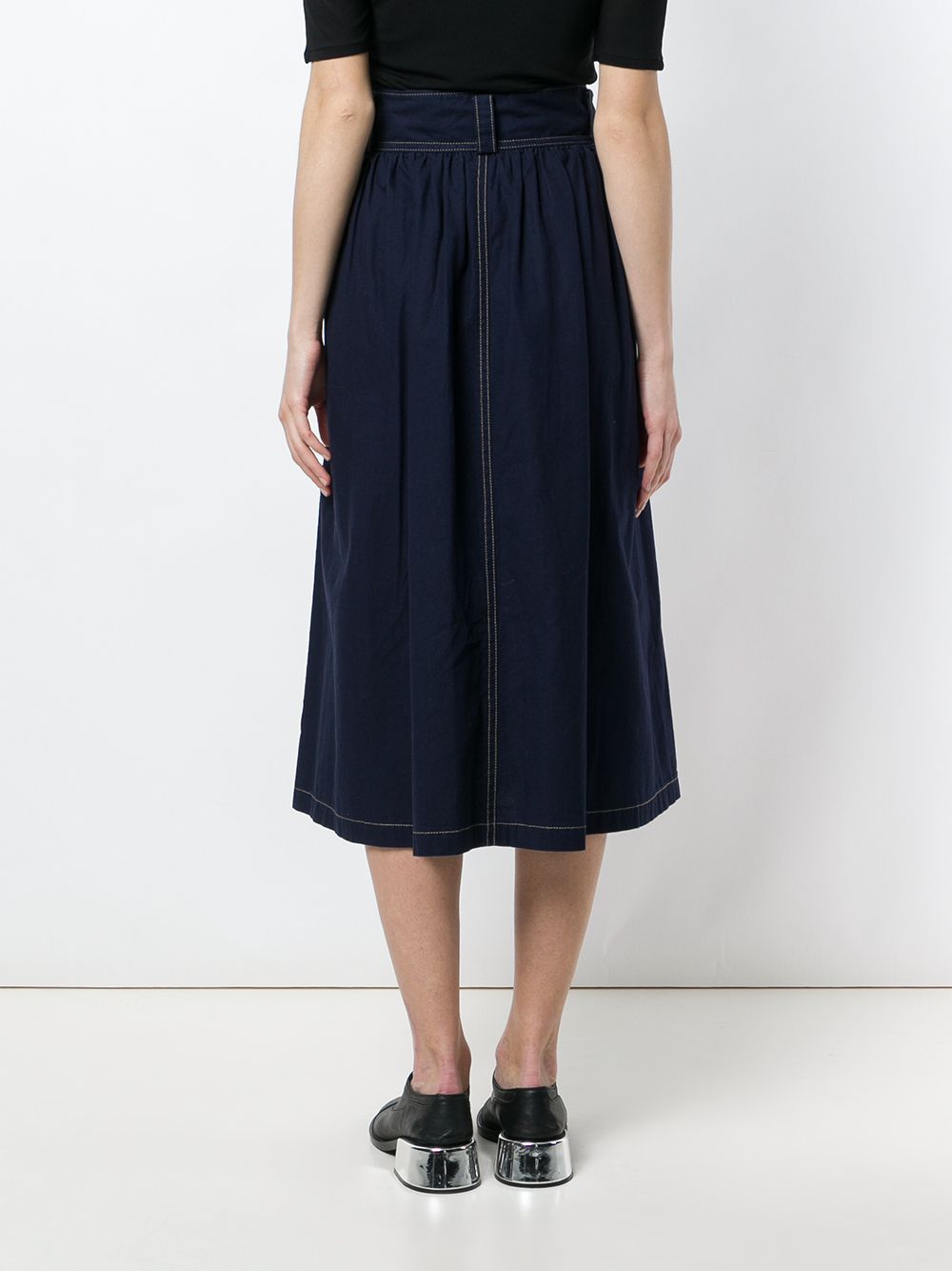 фото Yohji Yamamoto Pre-Owned расклешенная юбка средней длины