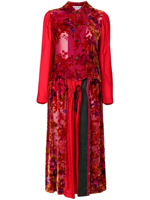 Comme Des Garçons Pre-Owned 1999 floral panelled dress