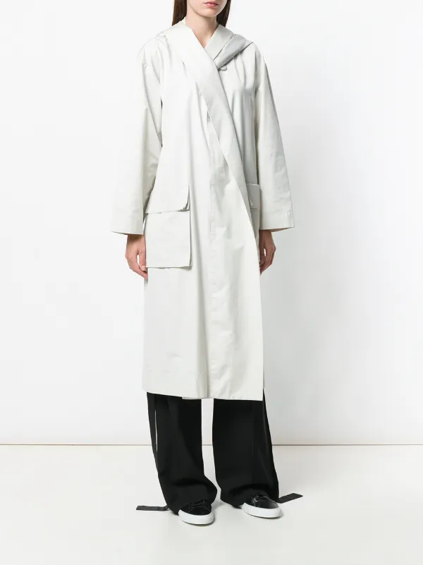 Issey Miyake Pre Owned Hooded Trench Coat Farfetch