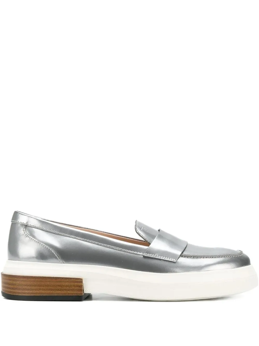 Tod's Mocassini con flatform - Argento