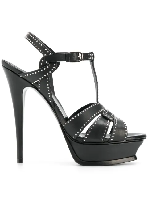 Click to view more detailed imagery on our partner's website Saint Laurent High Heel Sandals In 1000 Nero