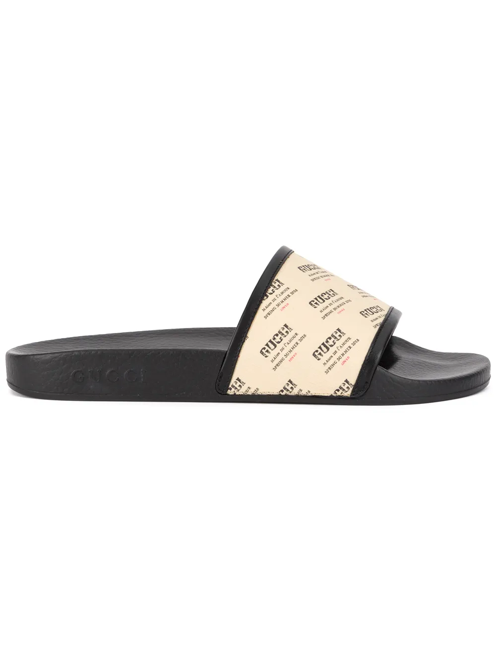 gucci stamp print slide
