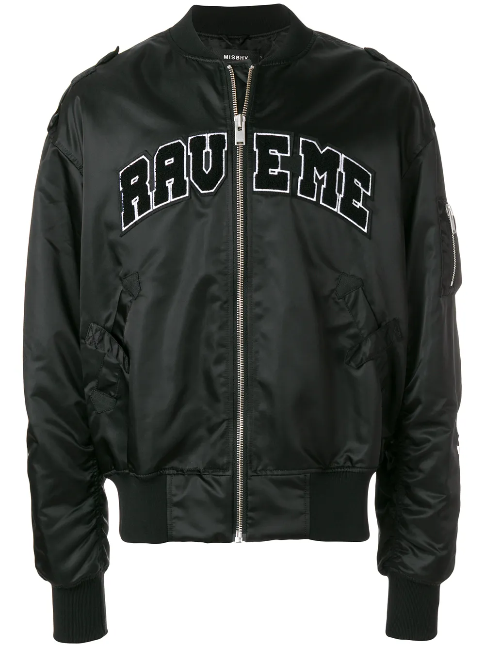 MISBHV embroidered patch detail bomber jacket | Black | Image 1