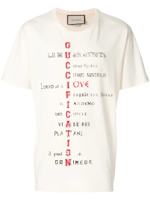 GUCCI GUCCI GUCCIFICATION T-SHIRT - NUDE