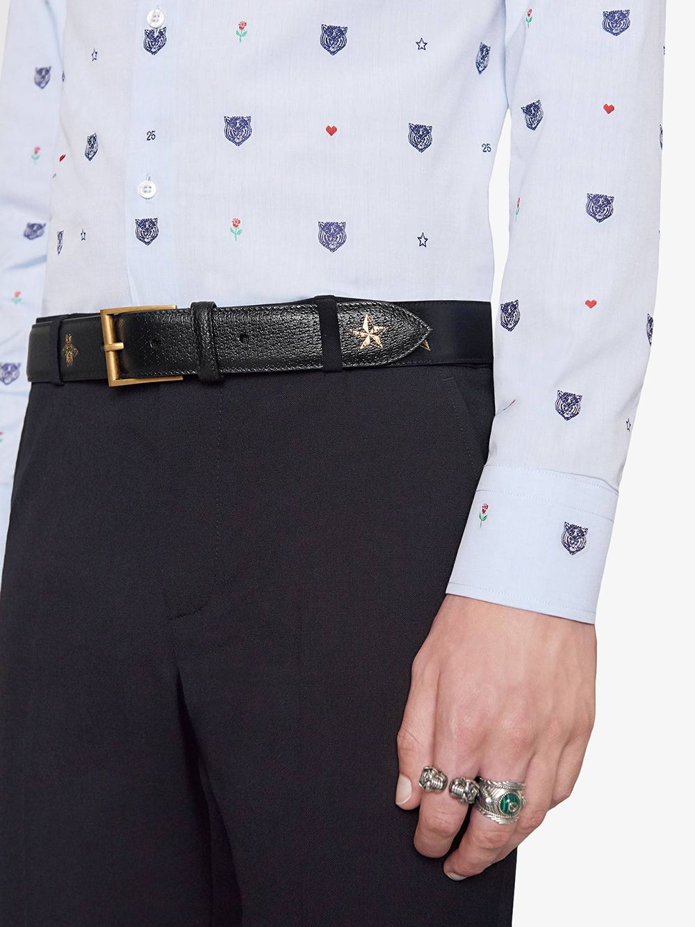 gucci bees and stars belt