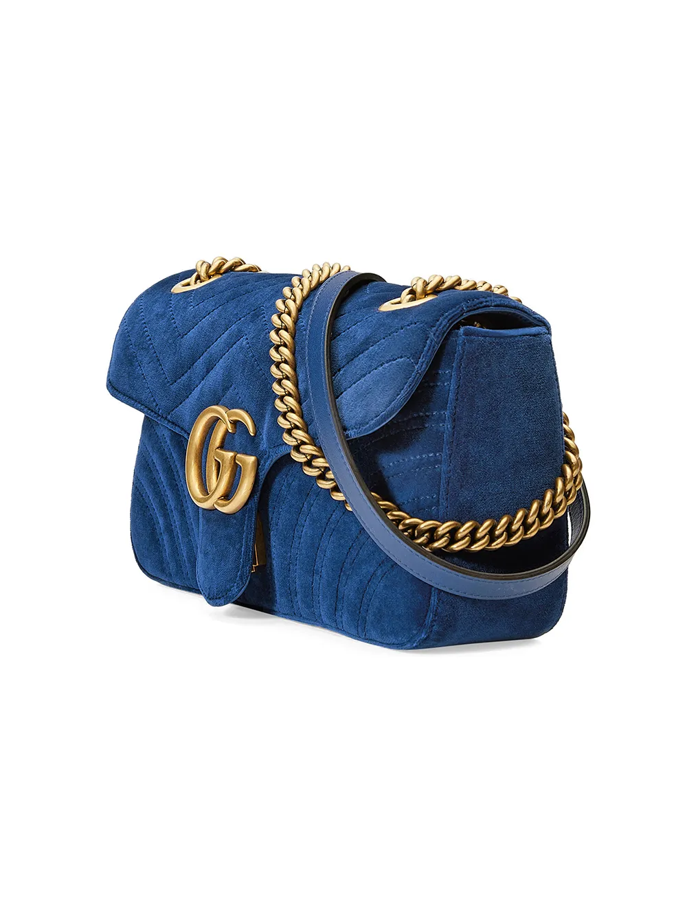Gucci marmont top velvet petrol blue