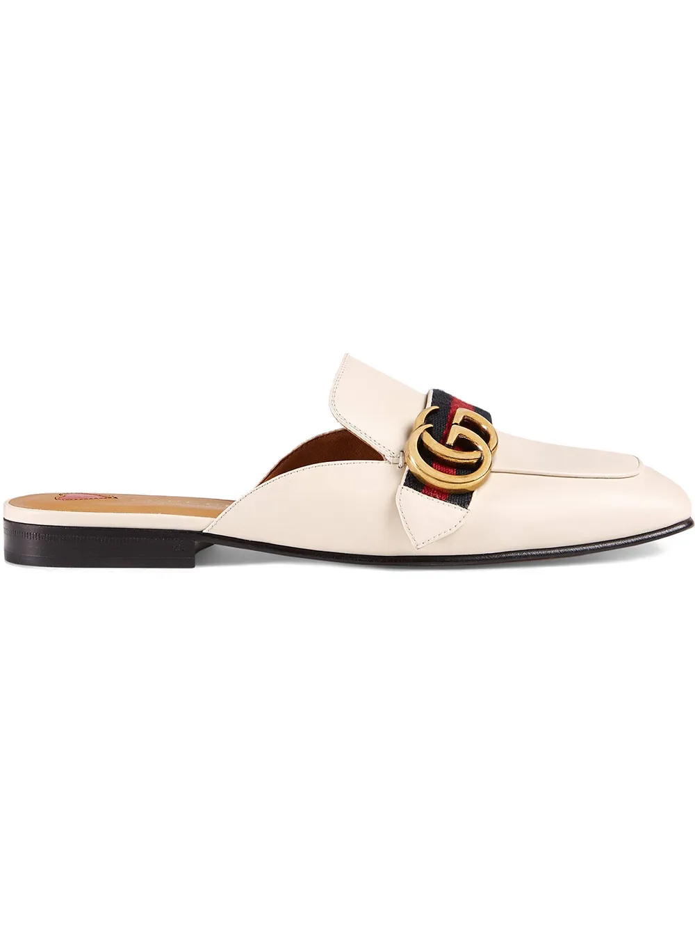 white gucci mules