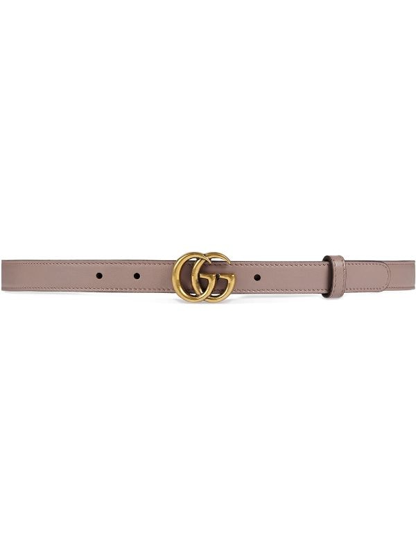 leather belt with double g buckle womens