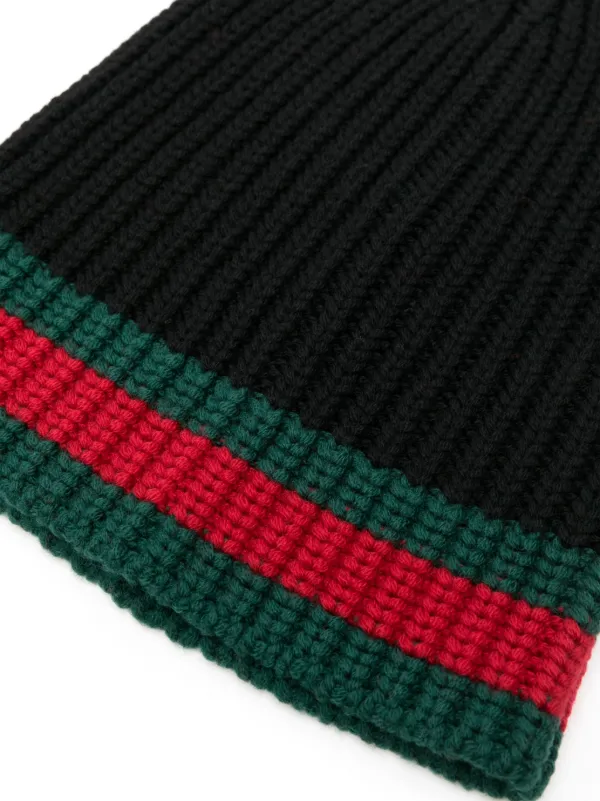 Gucci web trim beanie hat hotsell