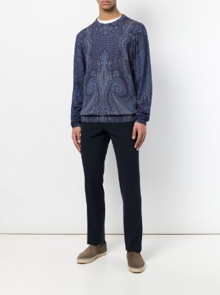 mixed paisley print sweater展示图