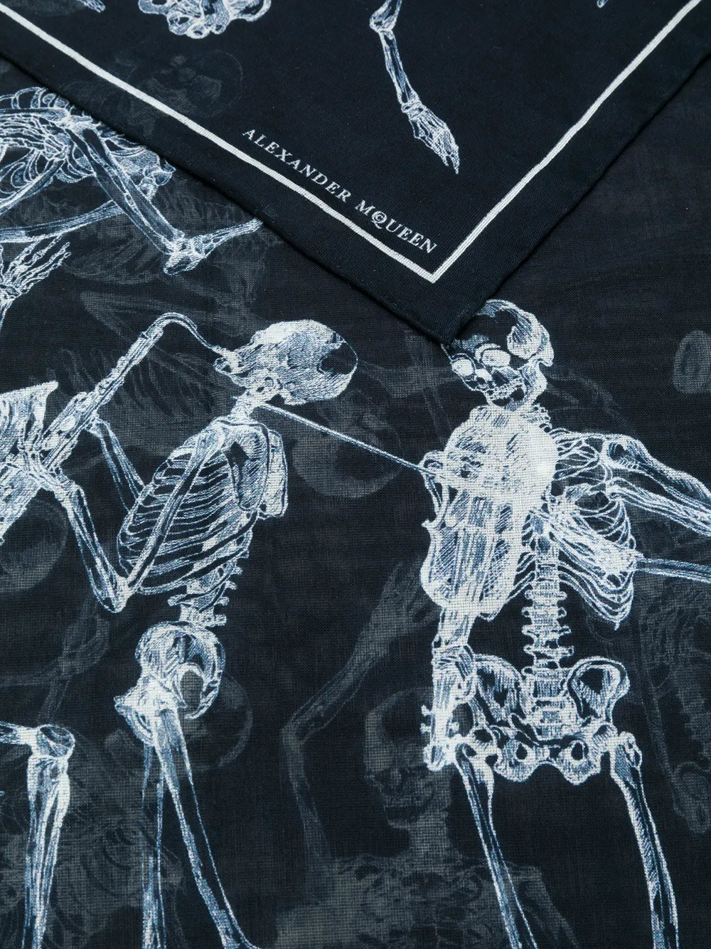 Alexander McQueen Sciarpa Skeleton - Nero