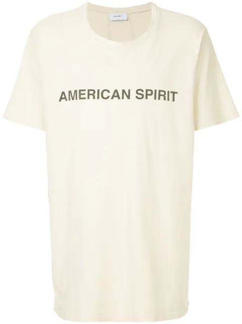 RHUDE American Spirit print oversized T-shirt,TTS0112793026