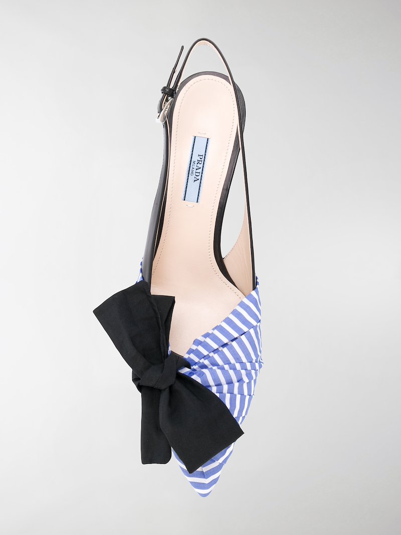 Prada miss-matched bow pumps multicolour | MODES