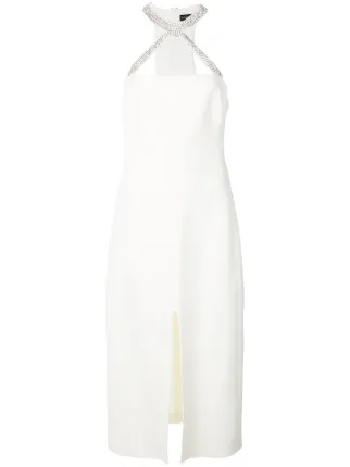 David Koma Crystal Strap Evening Dress Farfetch David Koma Crystal Strap Evening Dress