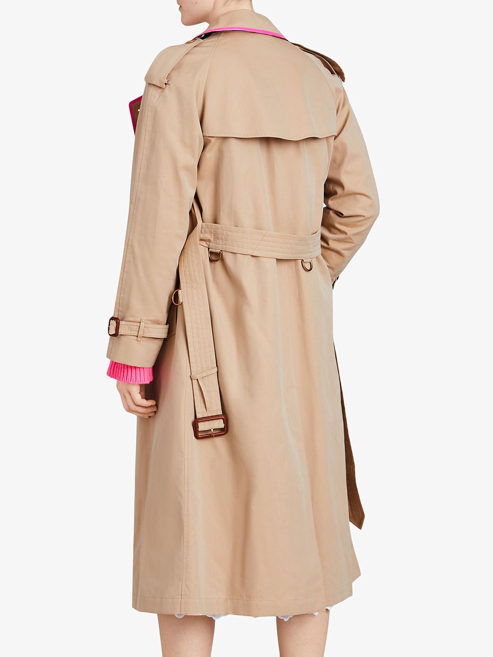 фото Burberry tape detail cotton gabardine trench coat