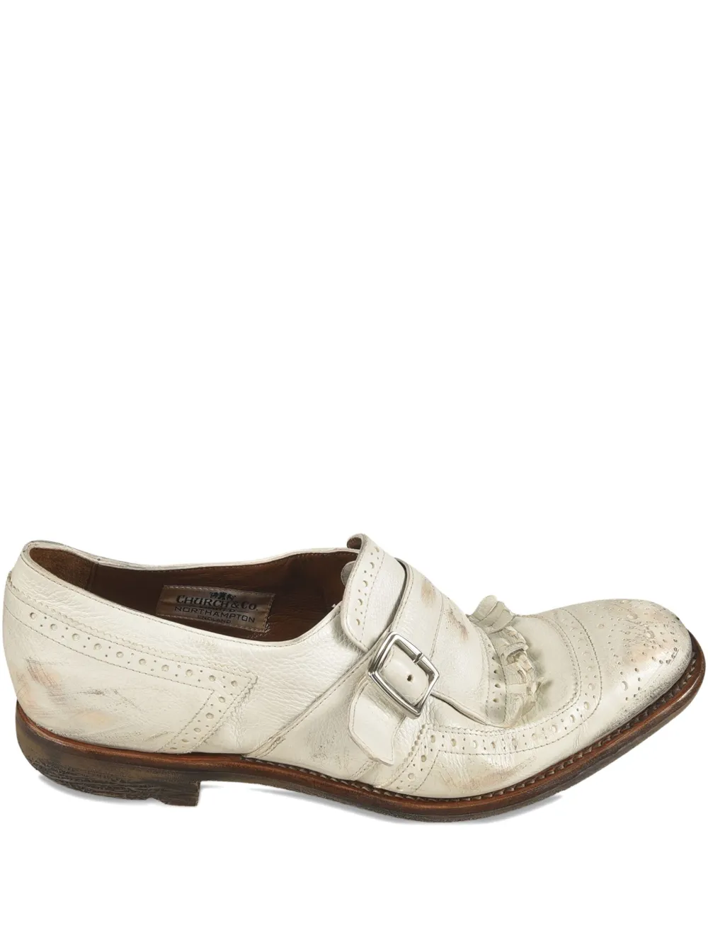Church's Gespschoenen met franje Wit