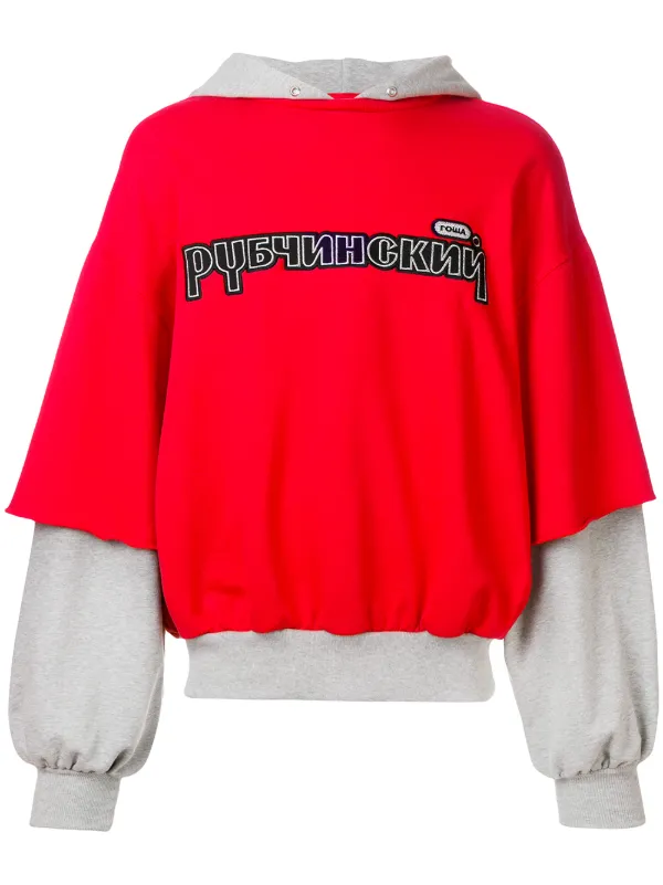 gosha rubchinskiy layered sweatshirt