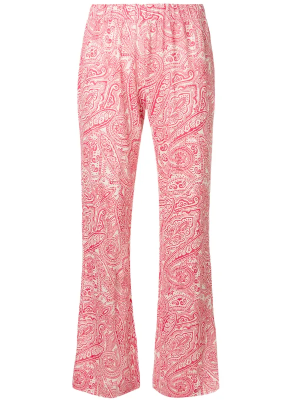 paisley flared trousers