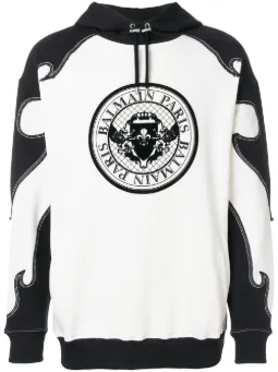 Men's Balmain Hoodies – Hooded Sweaters – Farfetch logo-print hoodie
