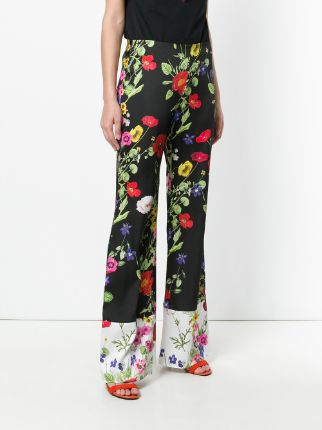 poppy print palazzo pants展示图