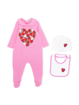 conjunto de pijama con logo estampado